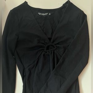 Long-Sleeve Seamless Fabric Keyhole Bodysuit